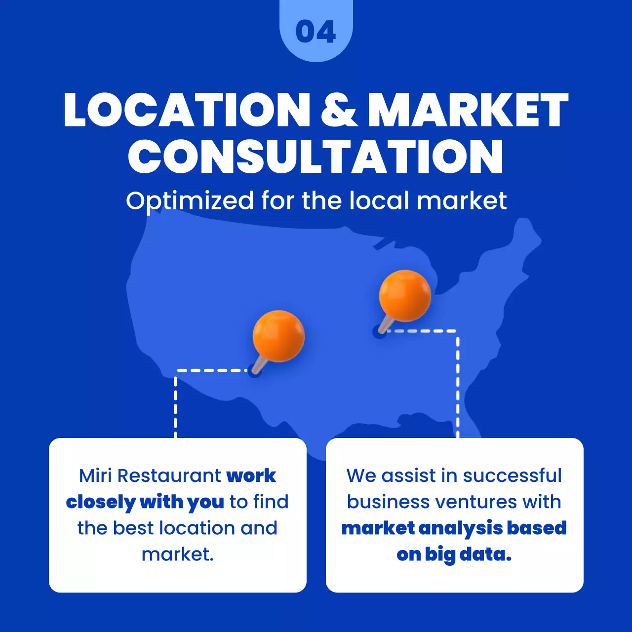 Promote your franchise with a clean, blue-and-orange look