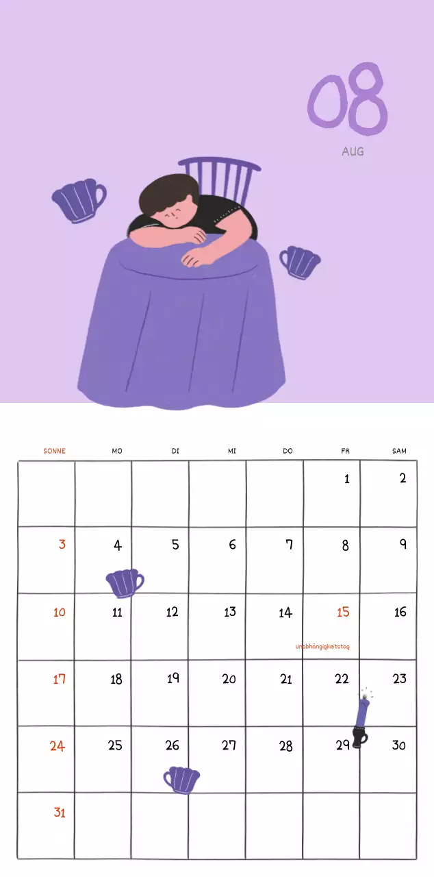 Ein buntes und niedliches Illustrationskonzept für den Alltag