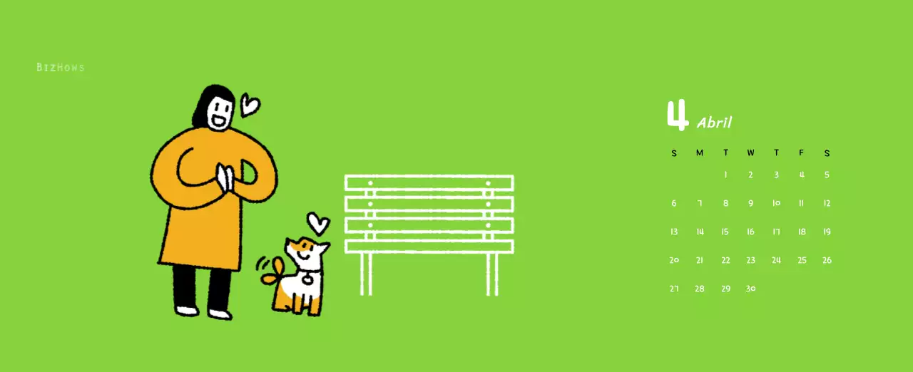 Calendario de Año Nuevo con simpáticas ilustraciones