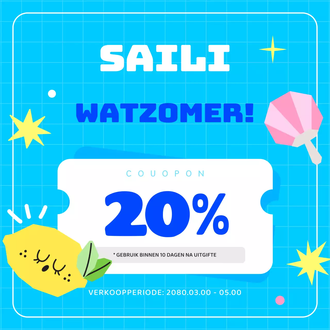 Promoot je zomerevenementen in lichtblauw