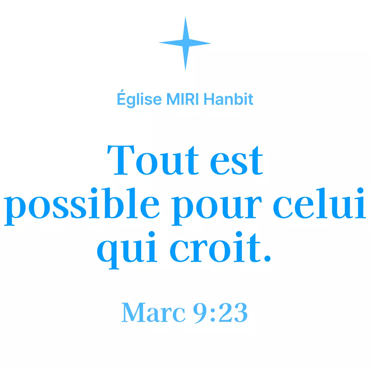 Citations de versets bibliques simples en bleu Promotion de l'église