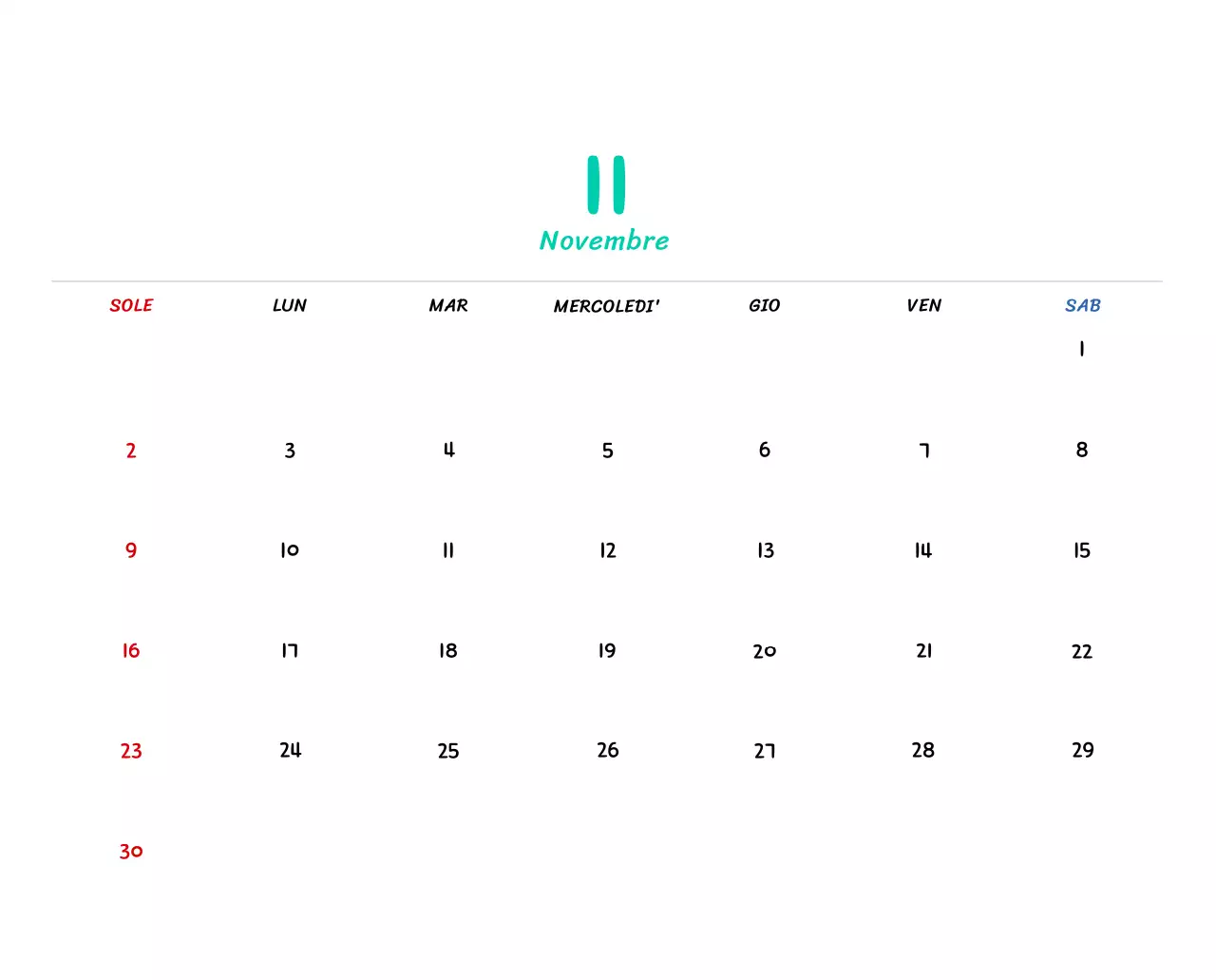 Calendario di Capodanno con simpatiche illustrazioni