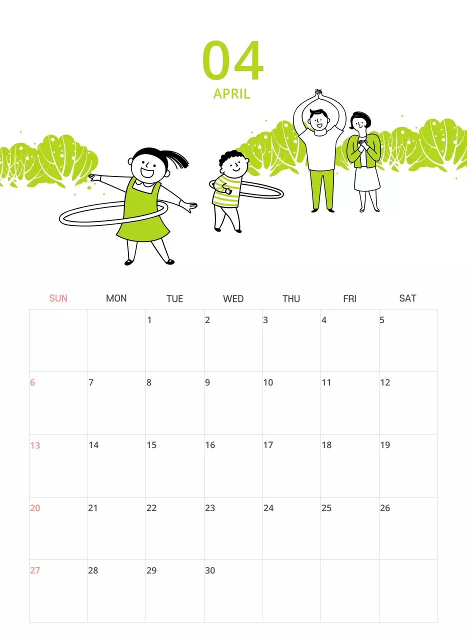 Kalender bergambar penuh warna