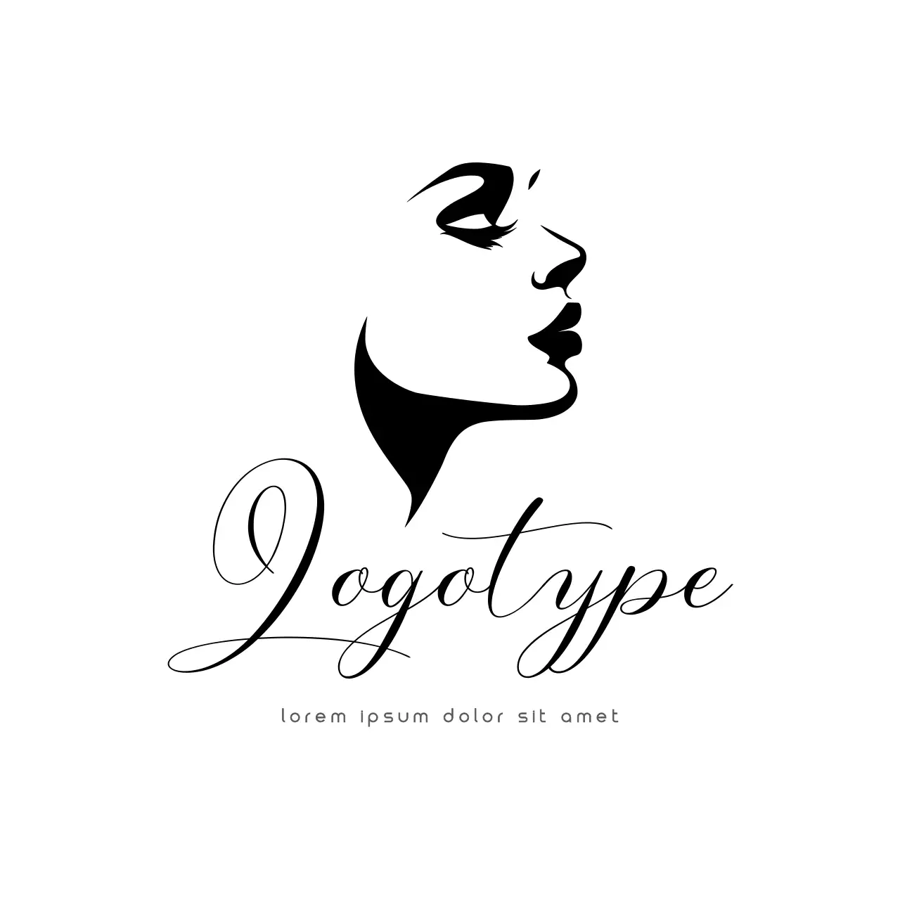 Black Minimalist Design Logo