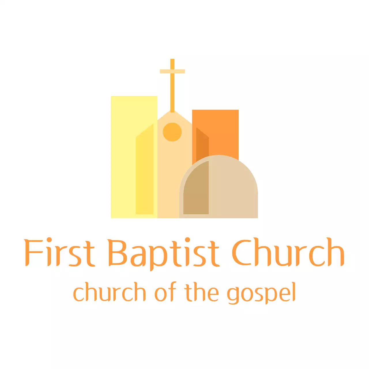 Emotional church promotional logo with warm colors