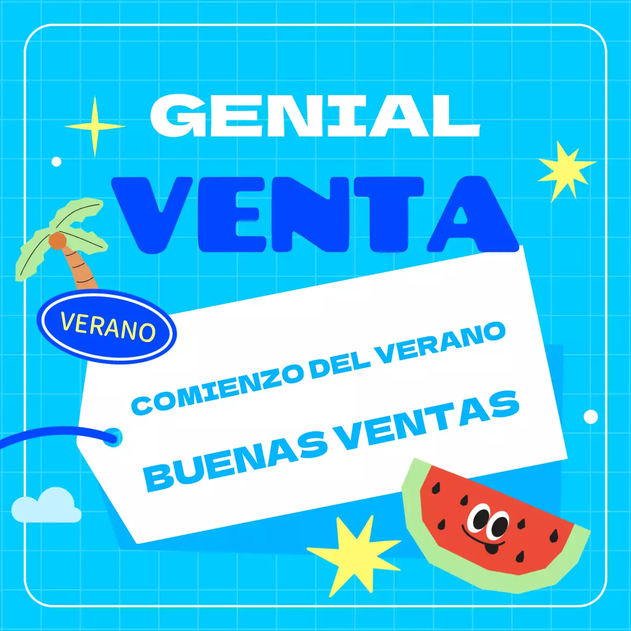 Promocione sus eventos de verano en azul claro