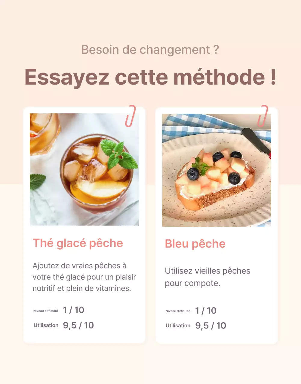 Promouvoir les options de pêche fraîche et les détails des produits dans une palette de couleurs jaune et rose.