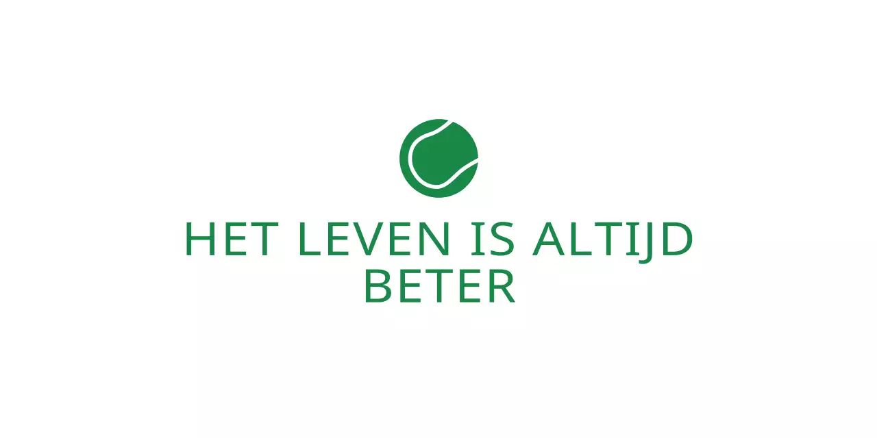 Tennisclub in groen en zwart met een vintage uitstraling