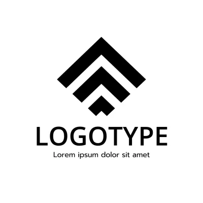 Black Minimalist Design Logo