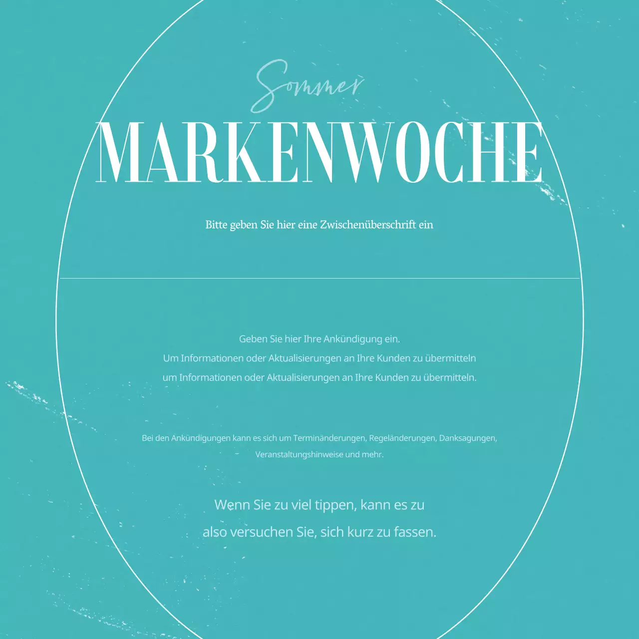 Ein gebrandeter Social-Media-Beitrag mit einem grünen, sommerlichen Vintage-Thema