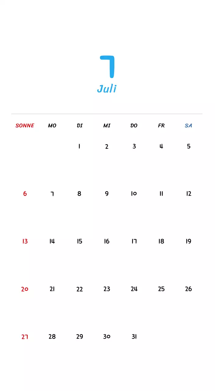 Neujahrskalender mit niedlichen Illustrationen