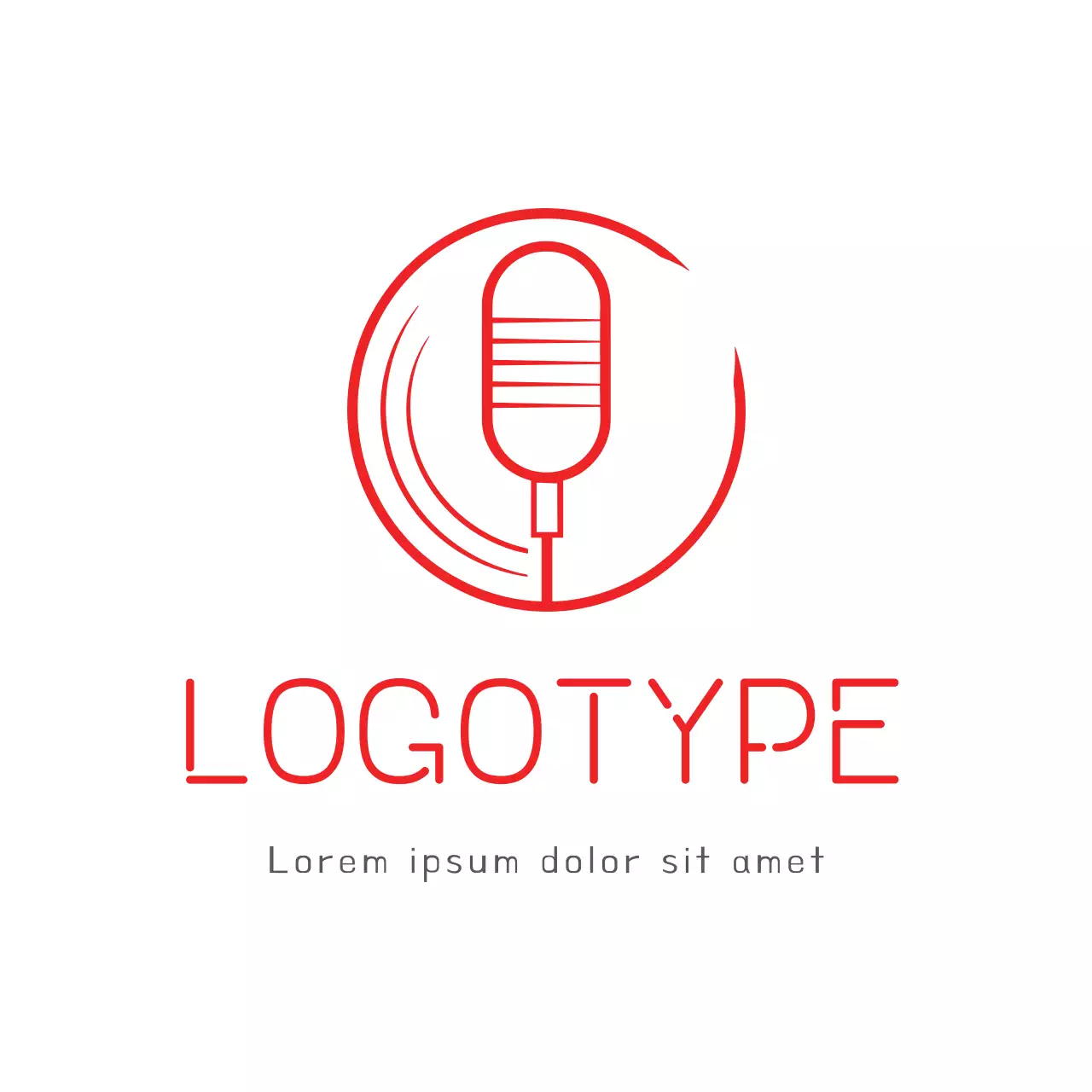 Red Minimal Design Logo