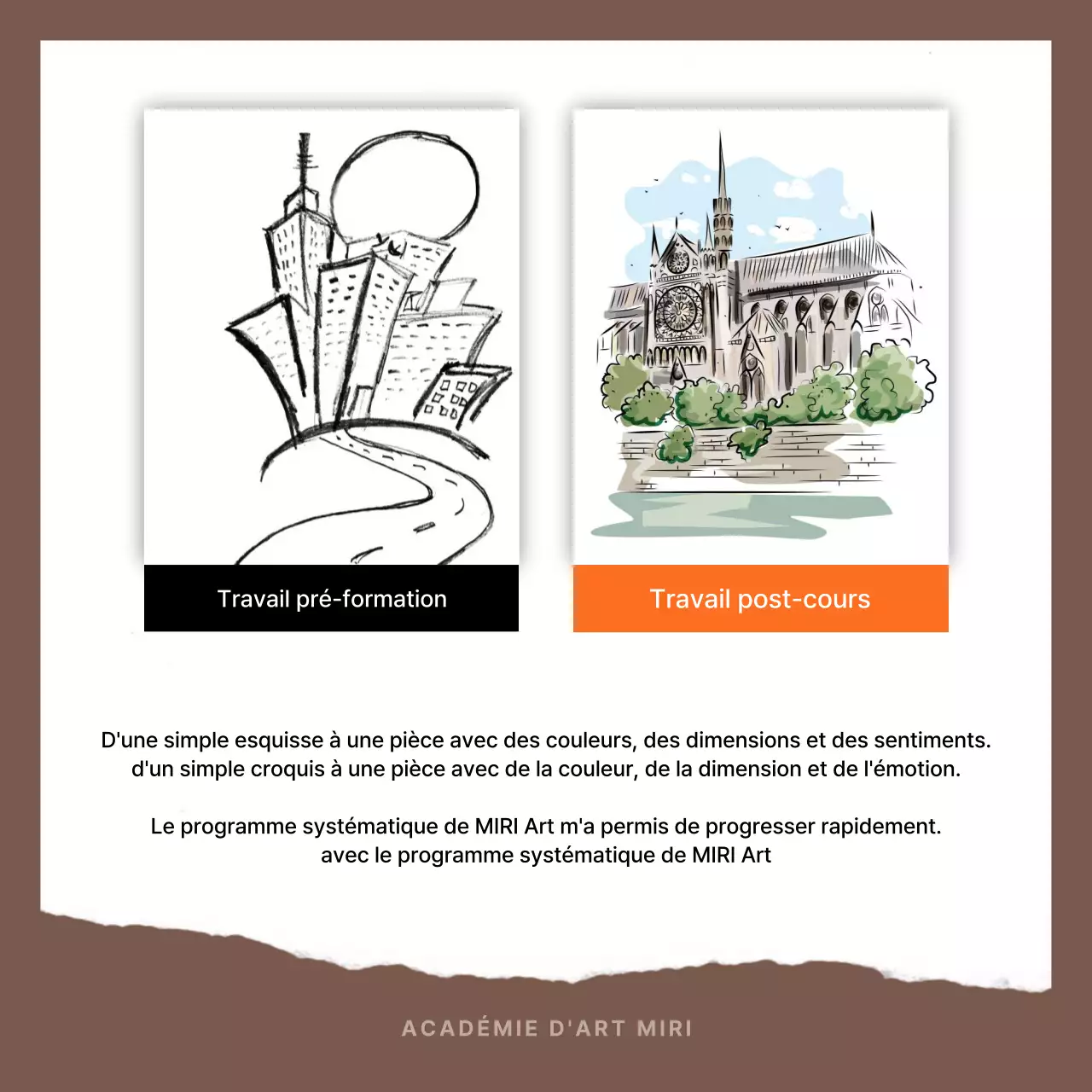 Promouvoir les témoignages avec des touches de brun et d'orange