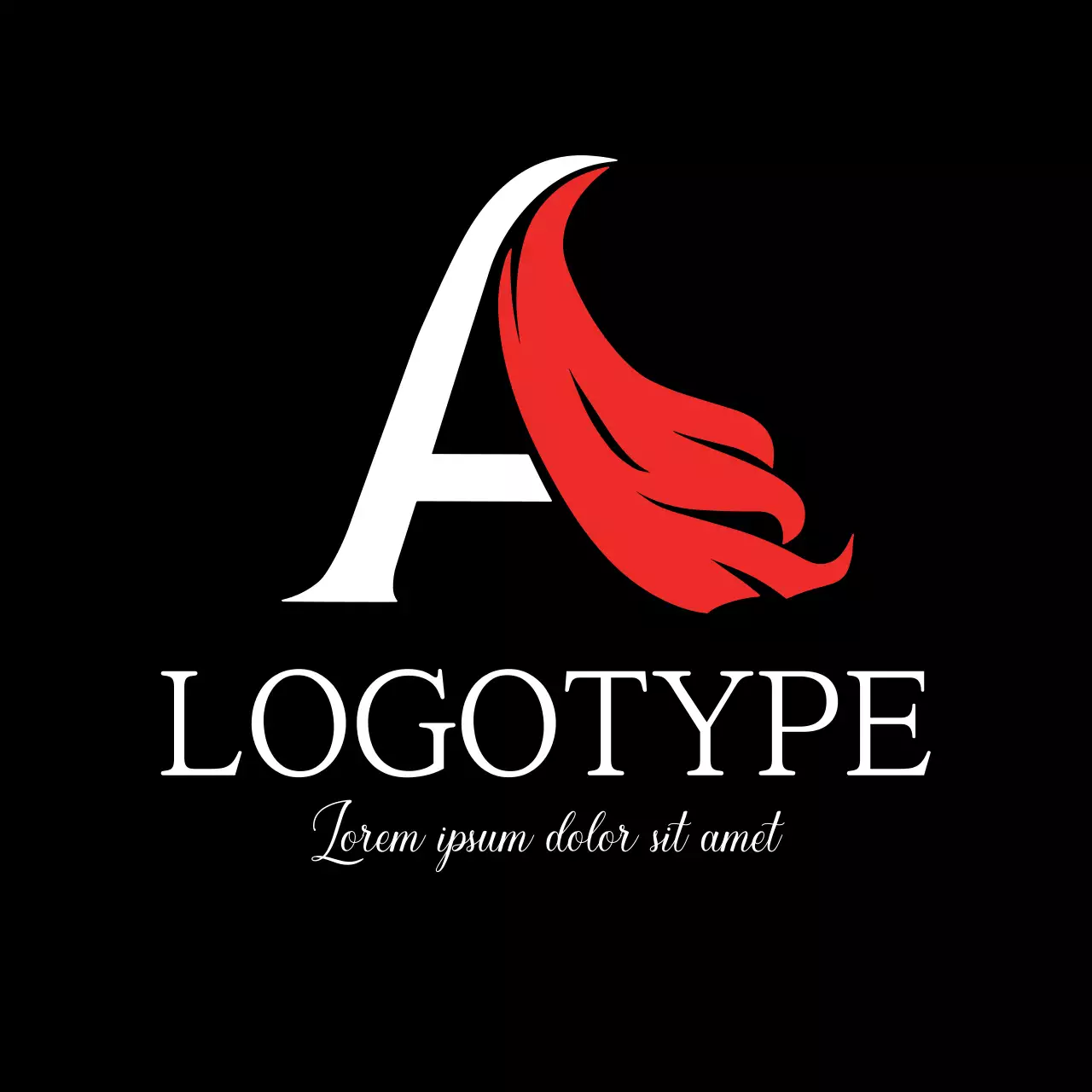 Red Minimal Design Logo