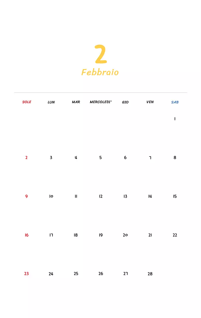 Calendario di Capodanno con simpatiche illustrazioni