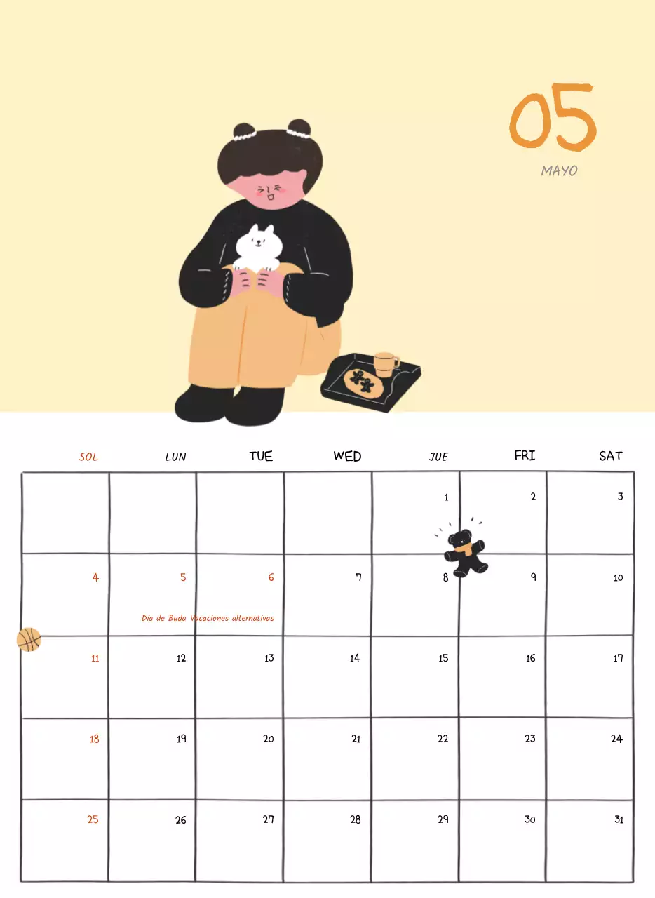 Un concepto de ilustración cotidiano, colorido y simpático