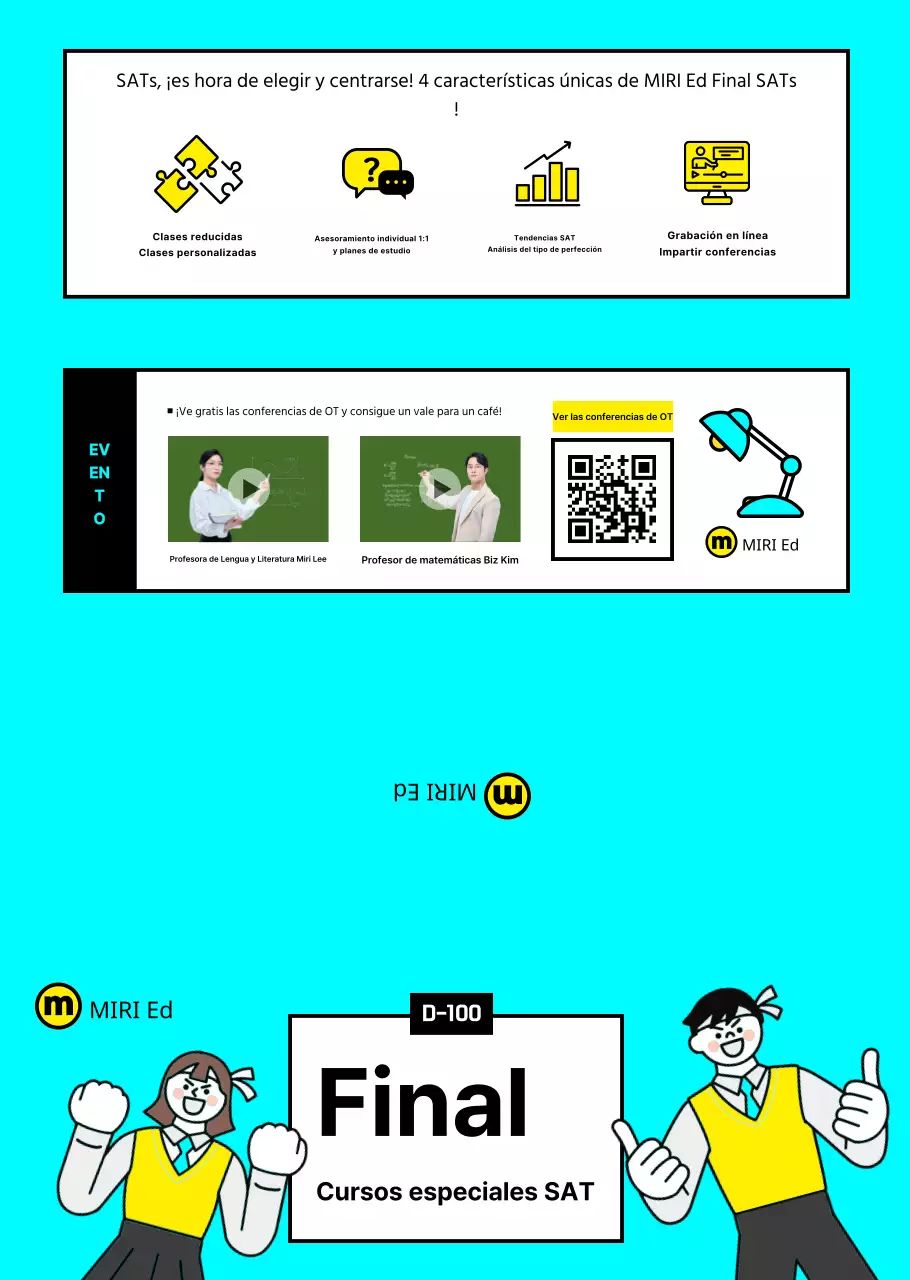 Folleto escolar sobre la selectividad