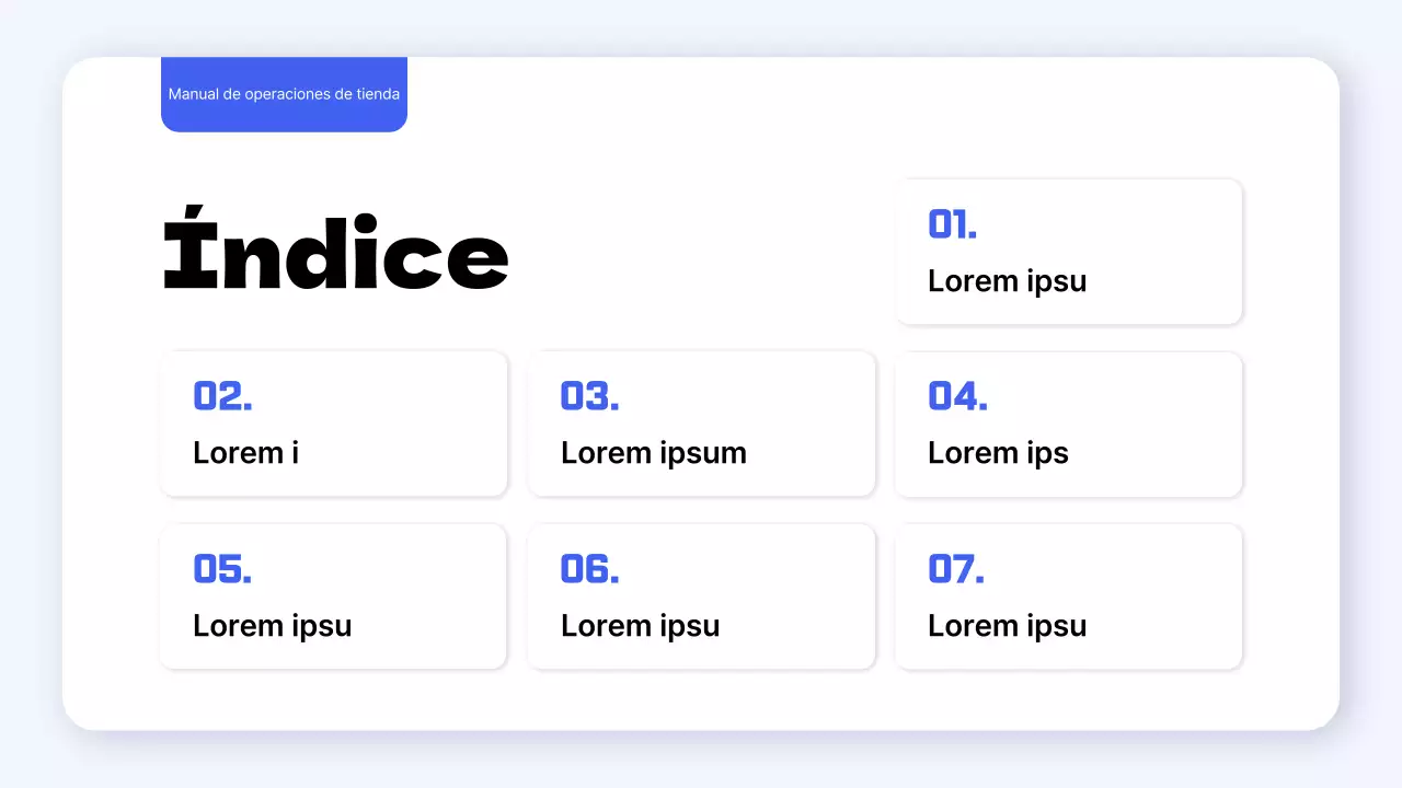Guía de normas de funcionamiento sencillas para tiendas azules y amarillas
