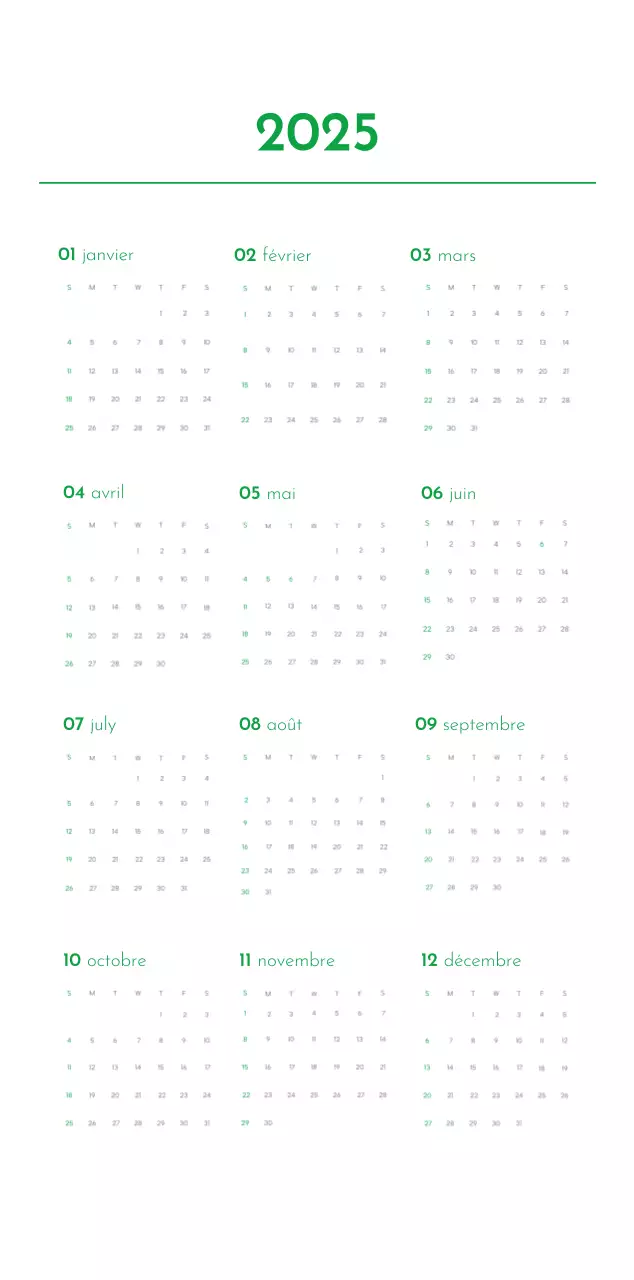 Un calendrier avec une photo de chiot et un message mignon dans une couleur verte.