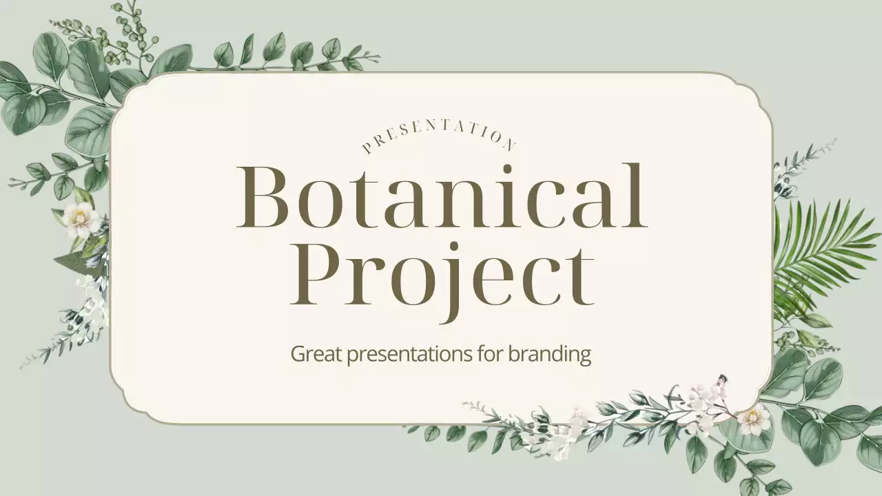 그린 엘레강트 보태니컬 프레젠테이션