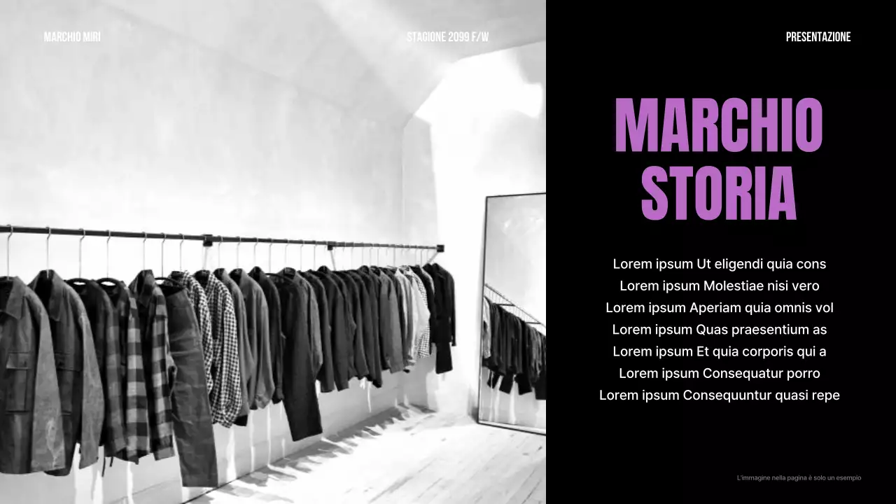 Una semplice dichiarazione del marchio in nero e viola