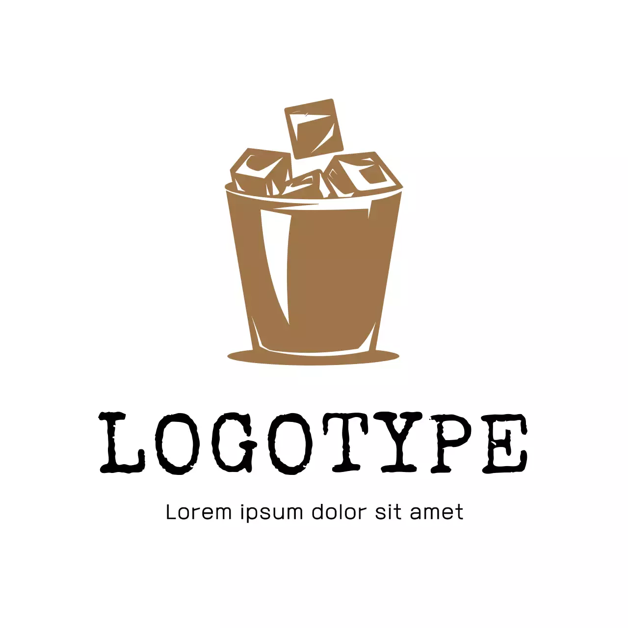 Brown Simple Drink Logo