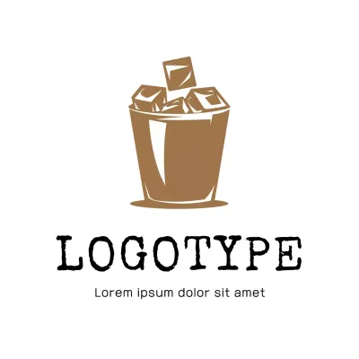 Brown Simple Drink Logo