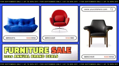 Blue Trendy Furniture Promotion YouTube Thumbnail