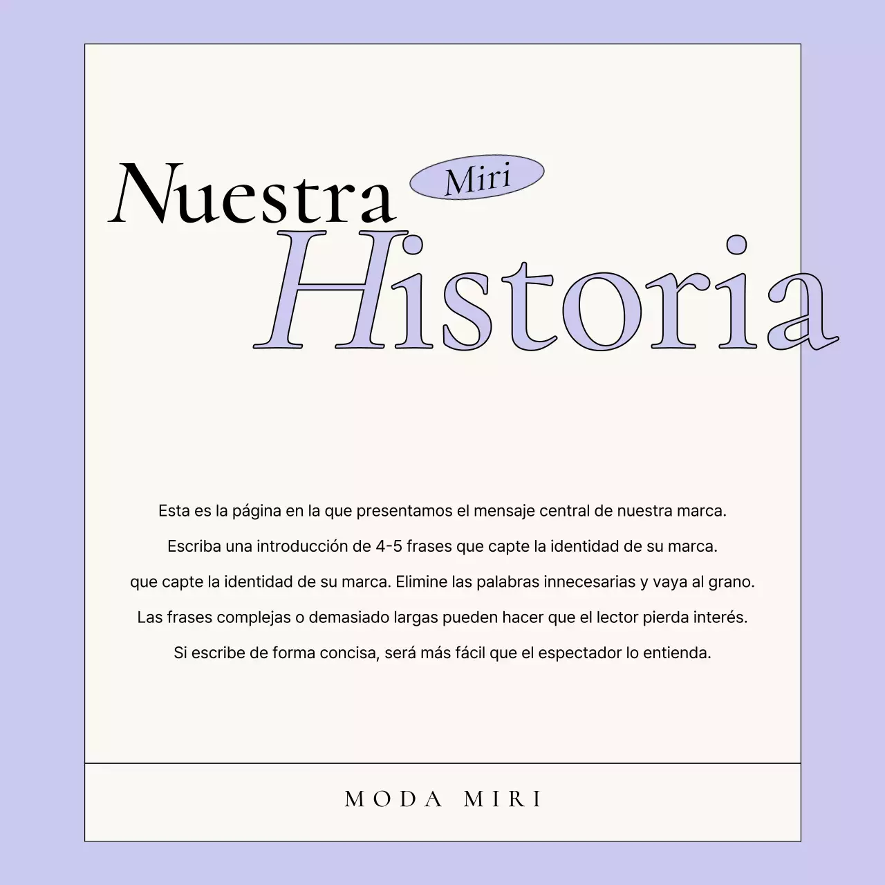 Promueva una marca moderna en lavanda y marfil