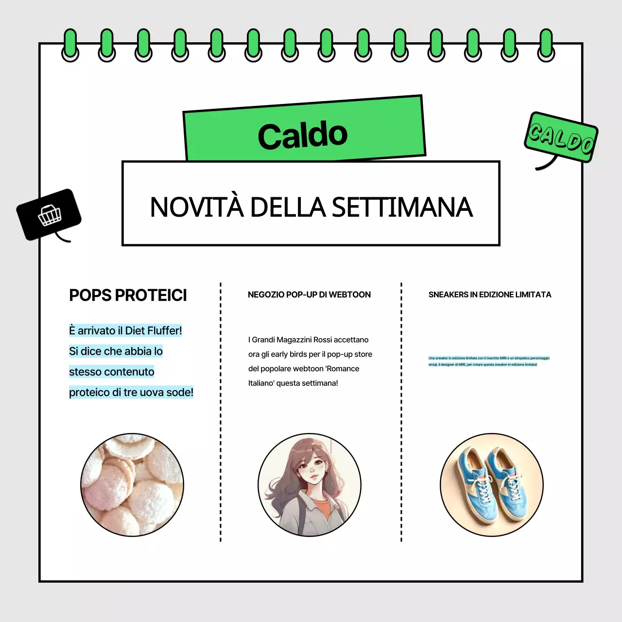 Una newsletter di riferimento per il marketing verde lime e minimalista