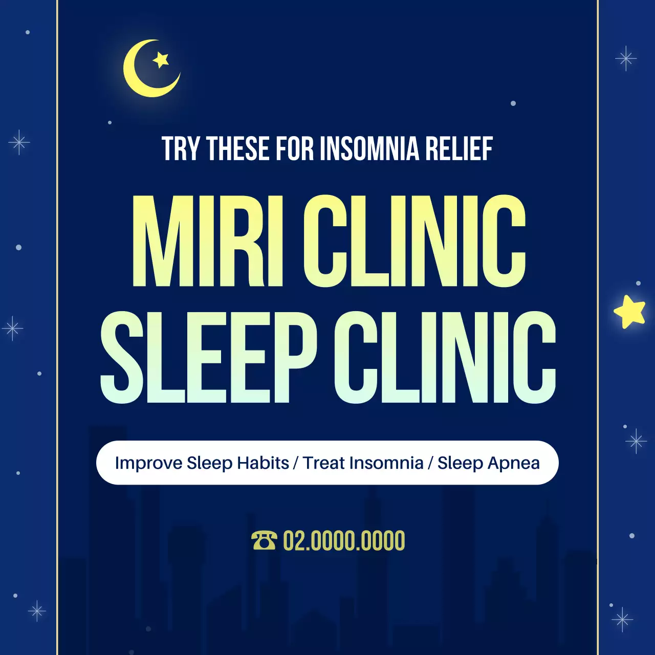 Navy Professional Insomnia Promotion Instagram Carousel