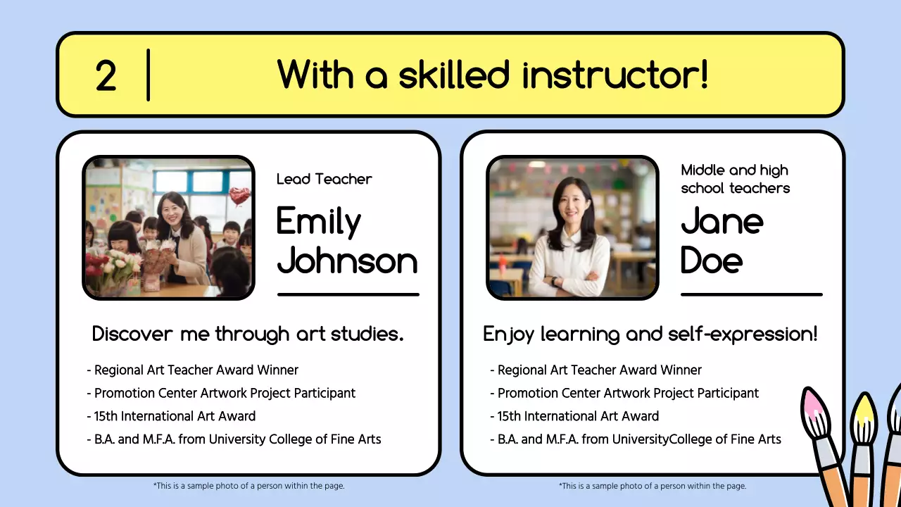 Yellow Playful Art Promotion Presentation