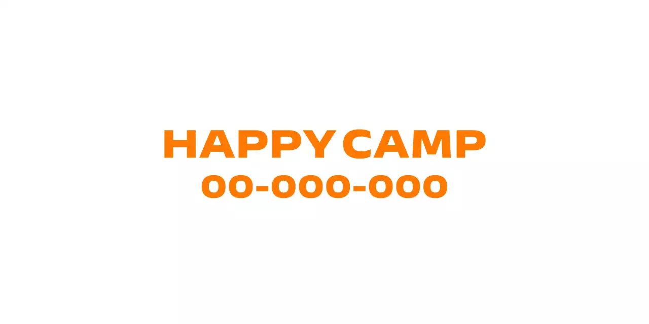 Simple camping promotion with orange-green camp illustration