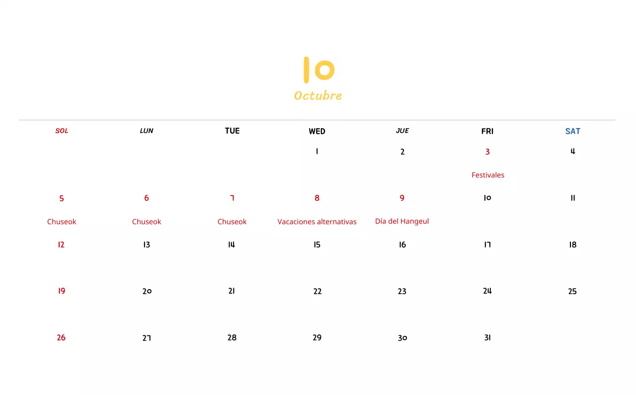 Calendario de Año Nuevo con simpáticas ilustraciones