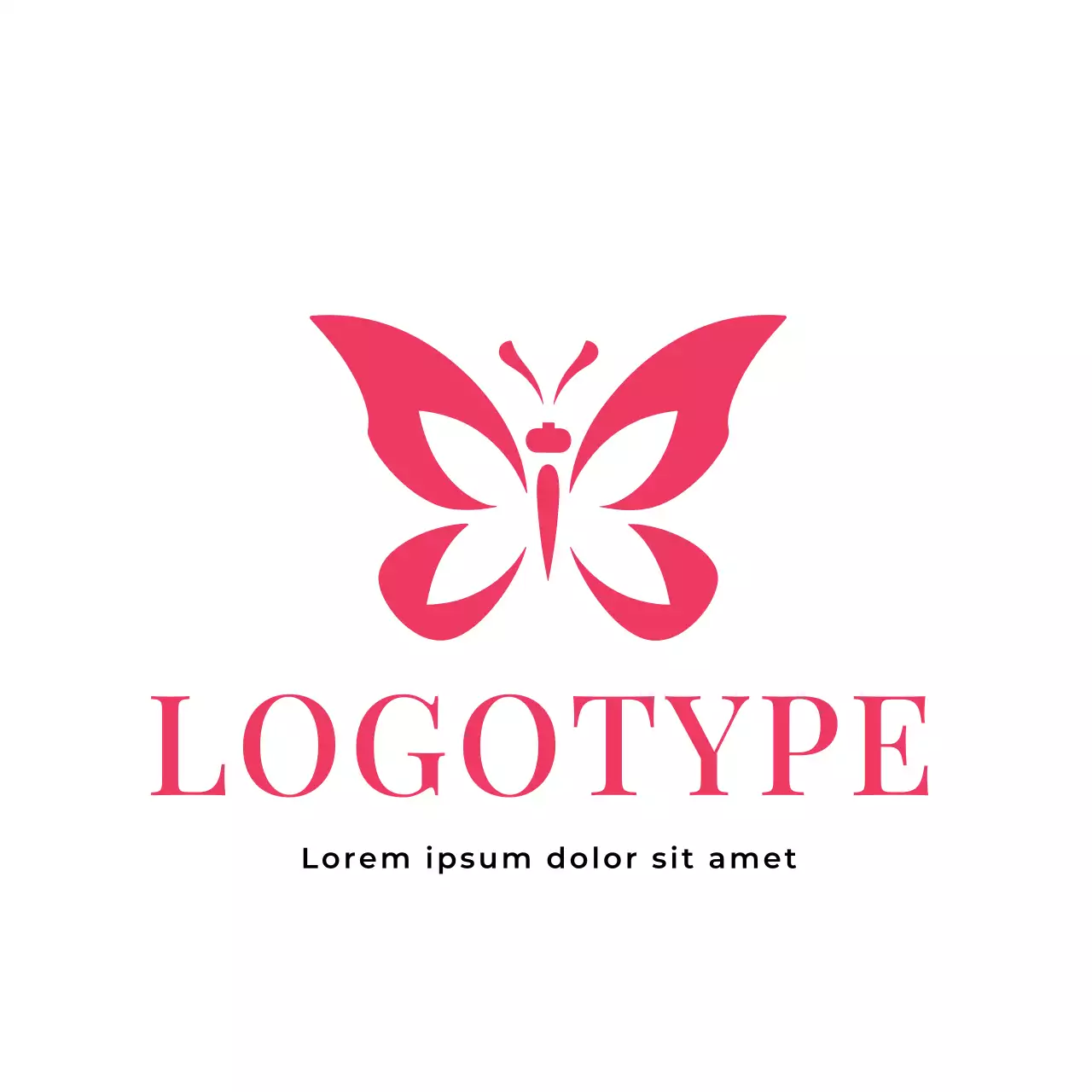 Pink Minimal Design Logo