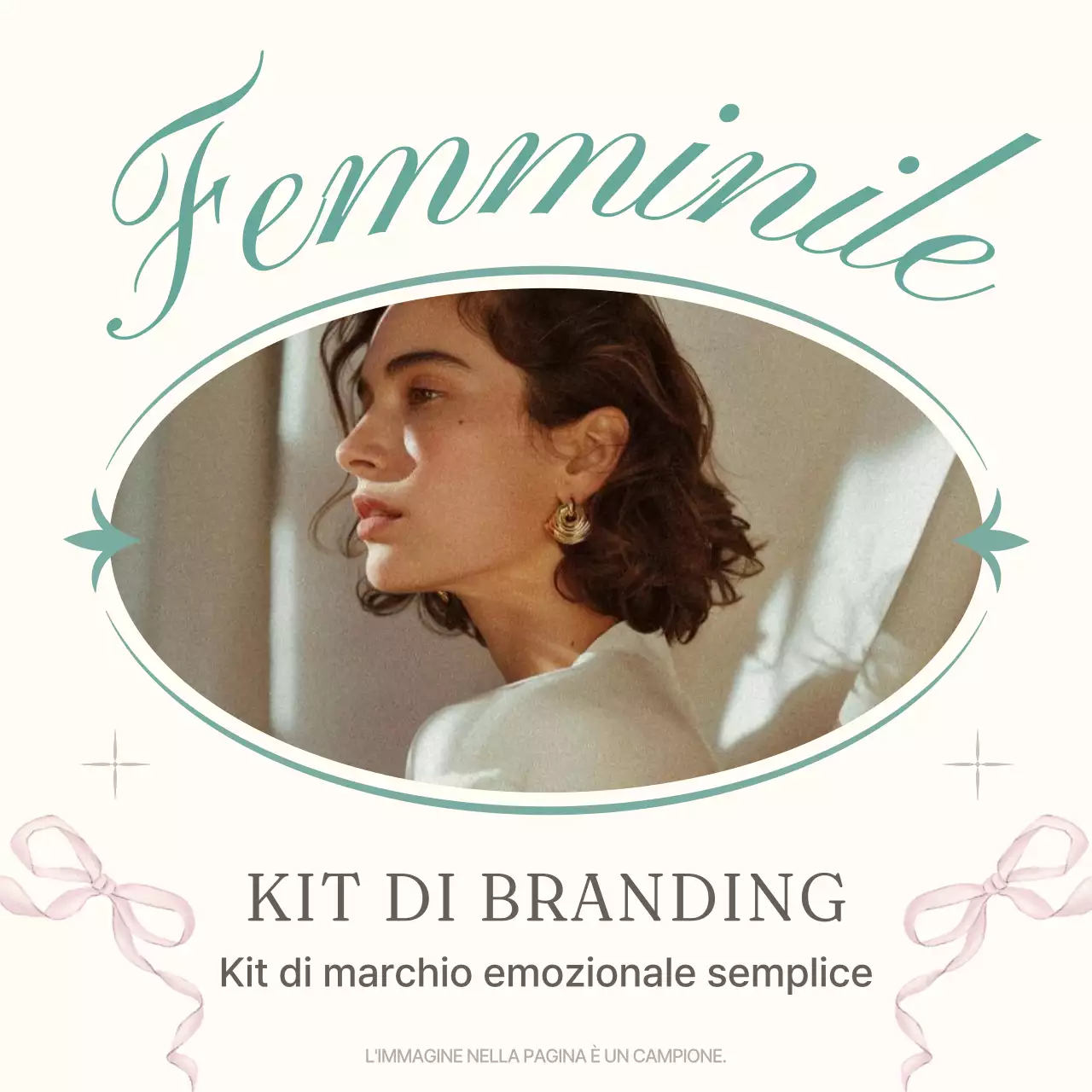 Promuovere un marchio di moda minimalista in beige e menta