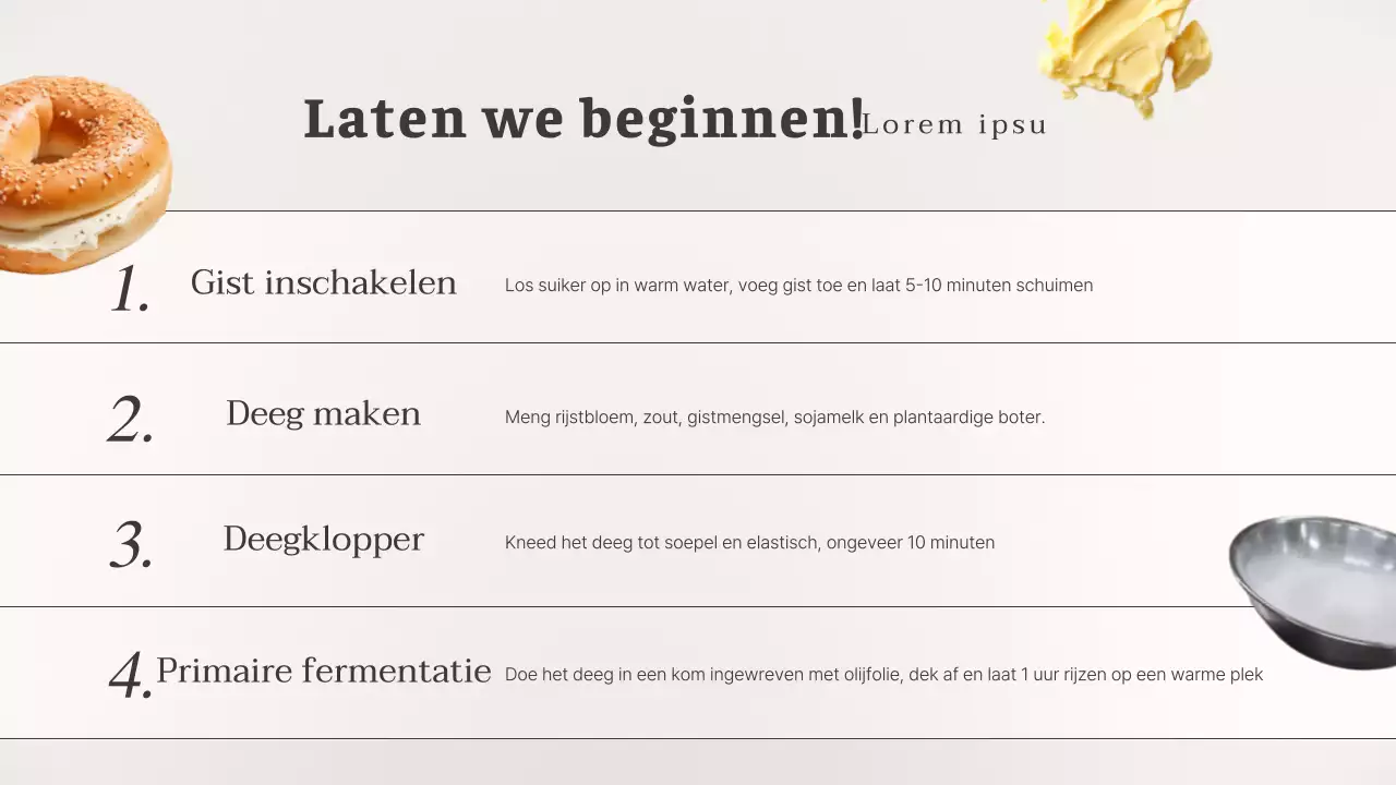 Luxe bakken in bruin en beige cursusmateriaal voor één dag