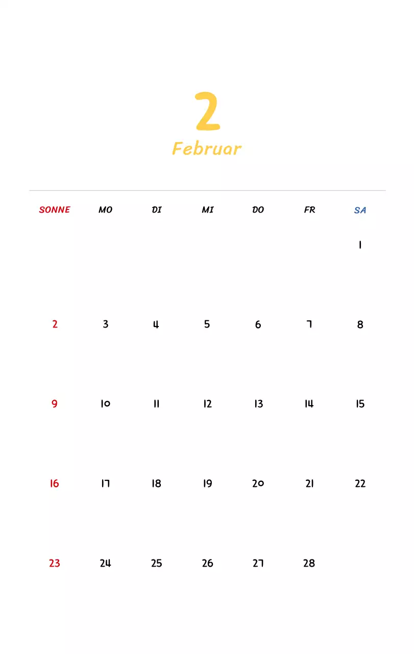 Neujahrskalender mit niedlichen Illustrationen