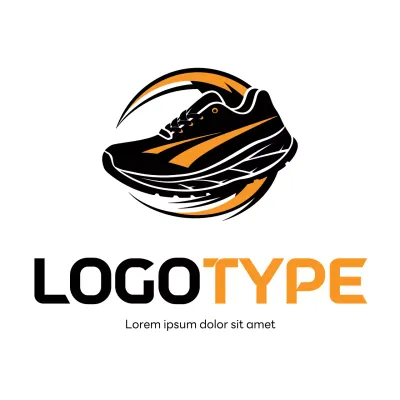 Orange Minimal Sneaker Logo