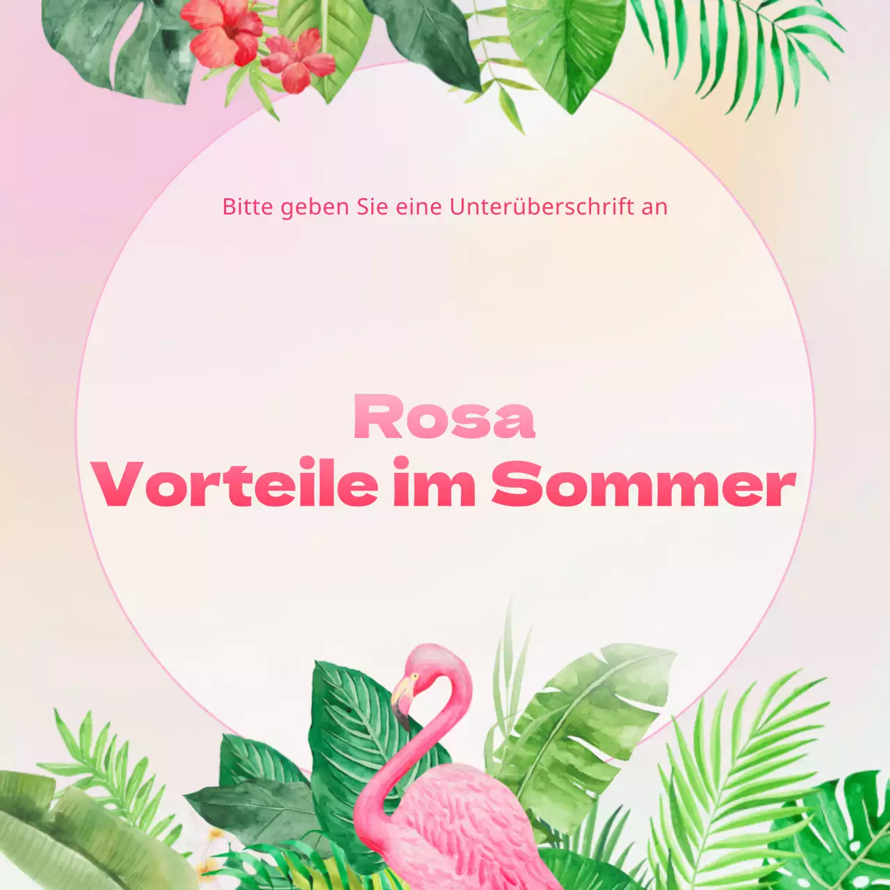 Tropischer Blumenhintergrund in Mint und Hot Pink
