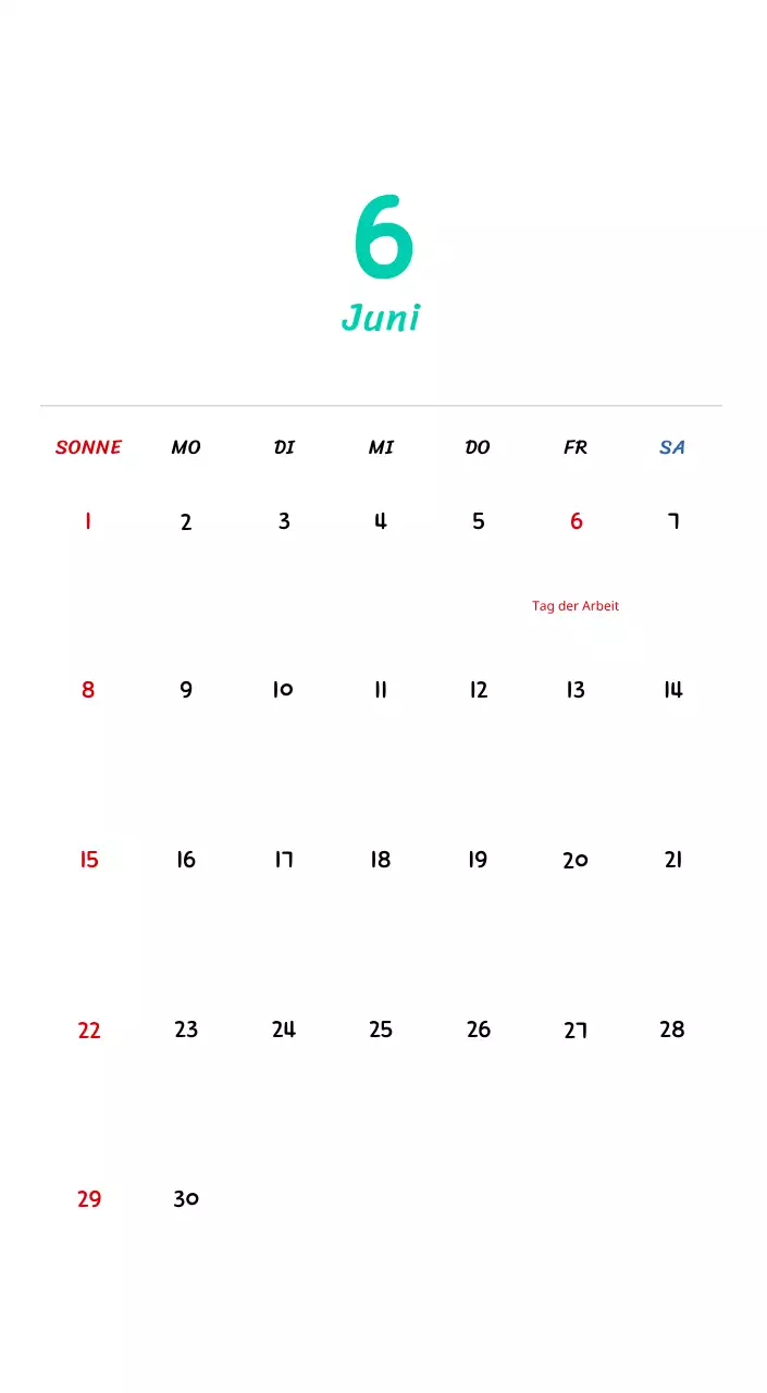 Neujahrskalender mit niedlichen Illustrationen