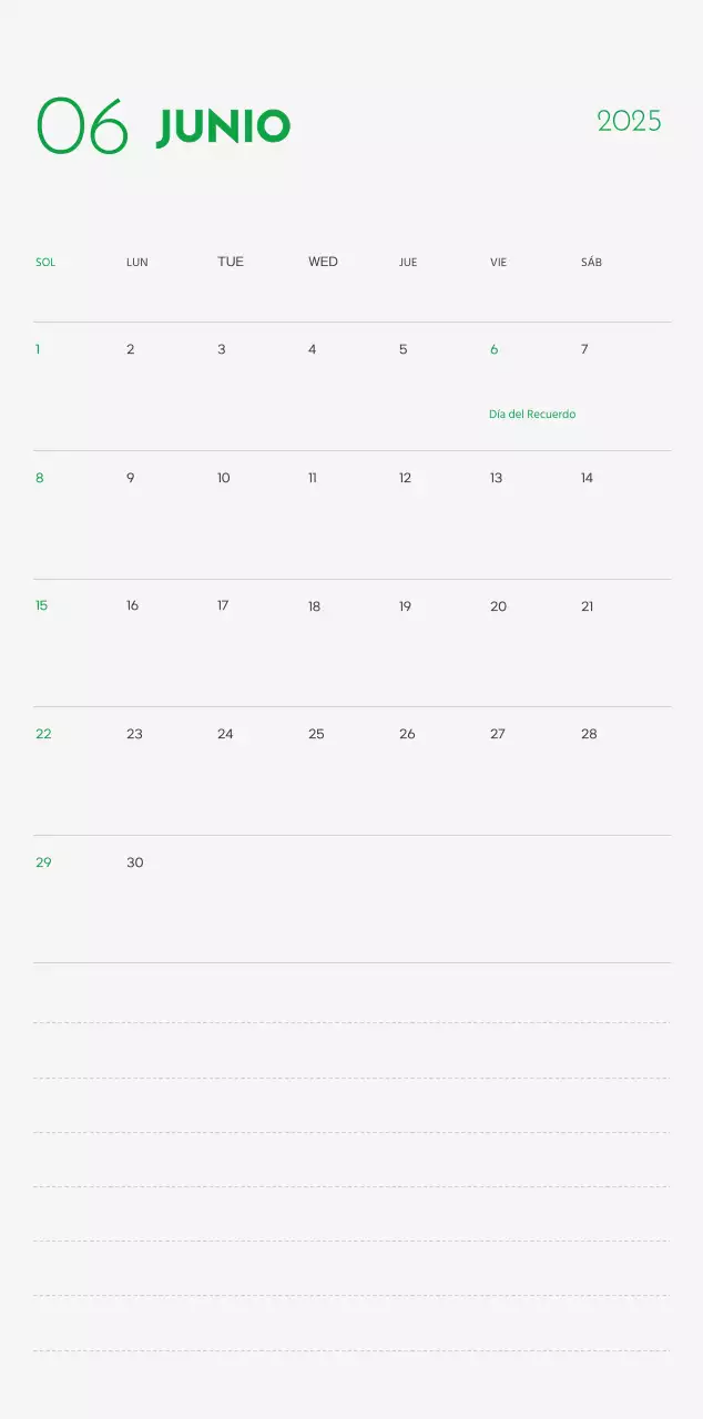 Un calendario con una foto de un cachorro y un bonito mensaje en color verde