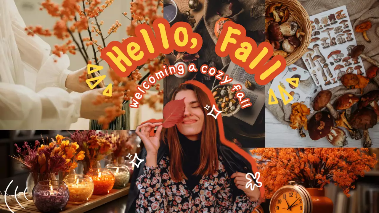 Orange Rustic Fall Announcement YouTube Thumbnail