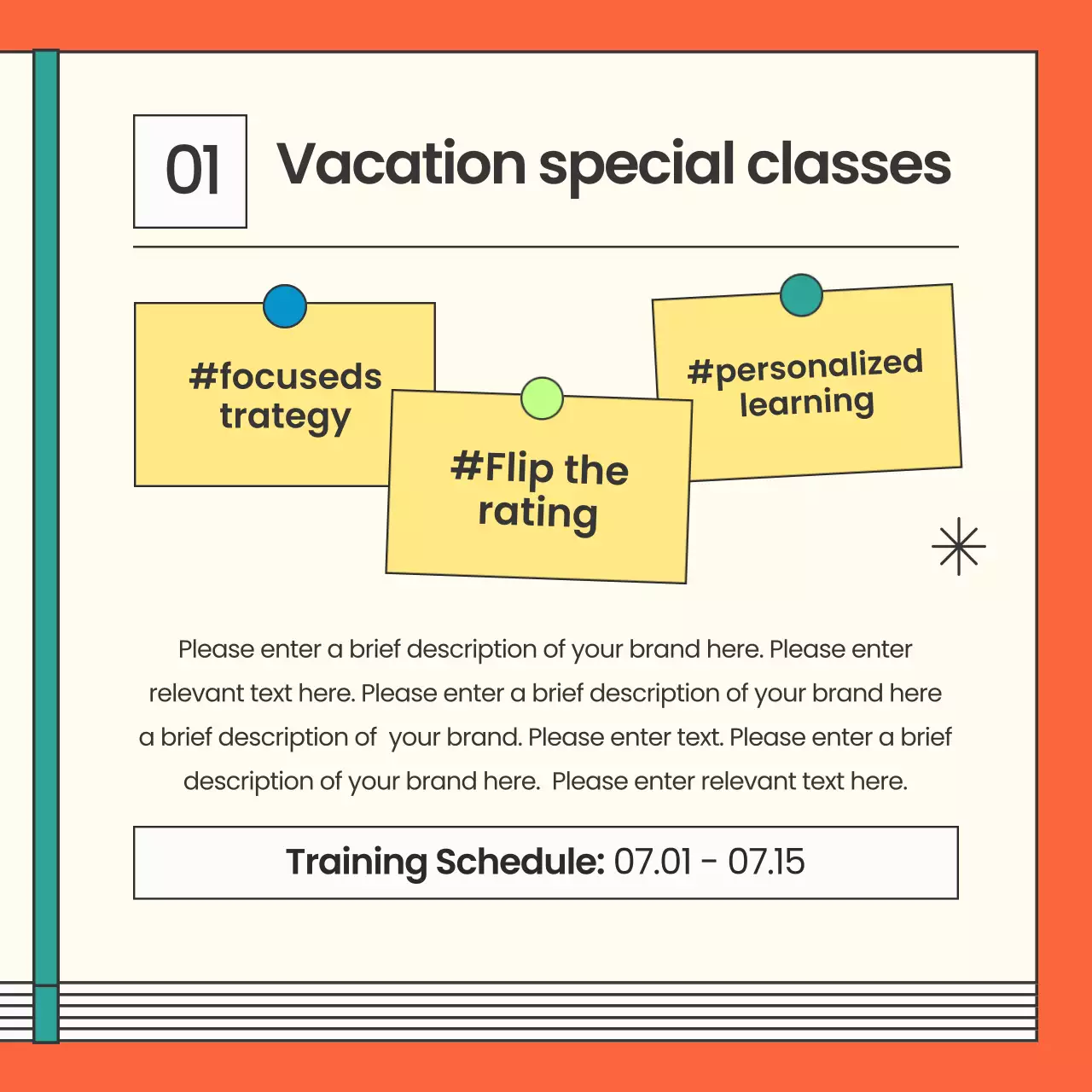 Orange Modern Academy Promotion Instagram Carousel