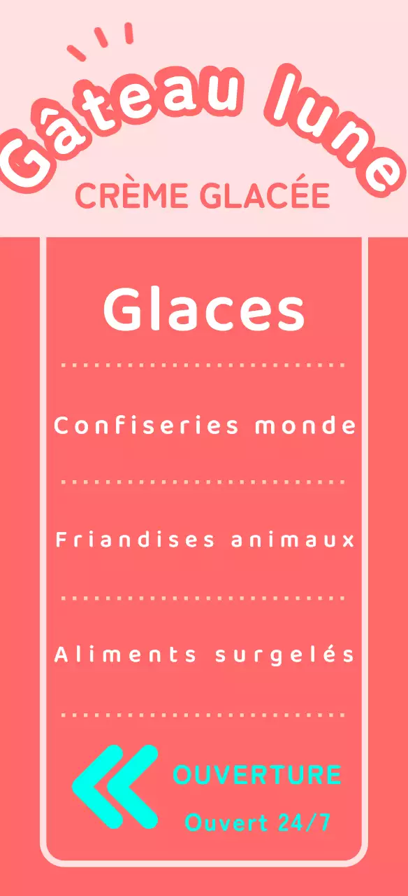 Signalisation d'un personnage de crème glacée mignon et sucré