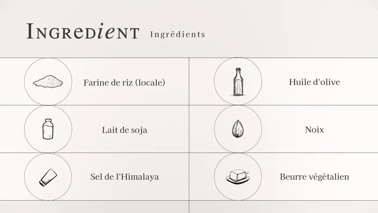 Matériel de cours d'une journée sur la pâtisserie de luxe dans les tons bruns et beiges