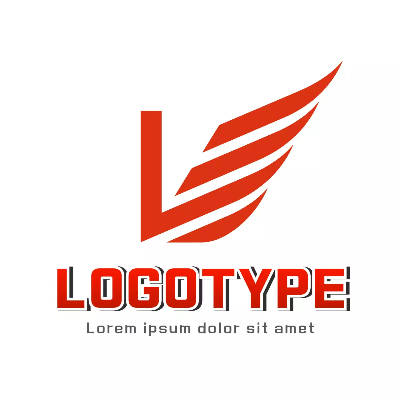 Red Modern Design Logo