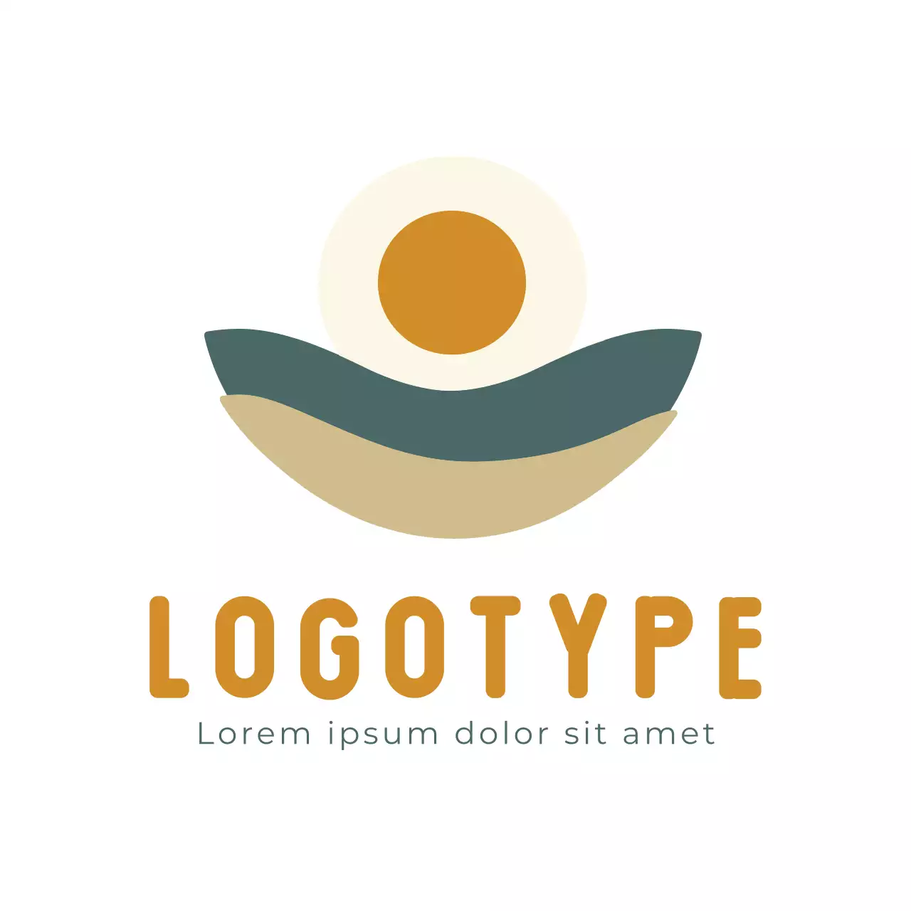 Beige Minimal Design Logo