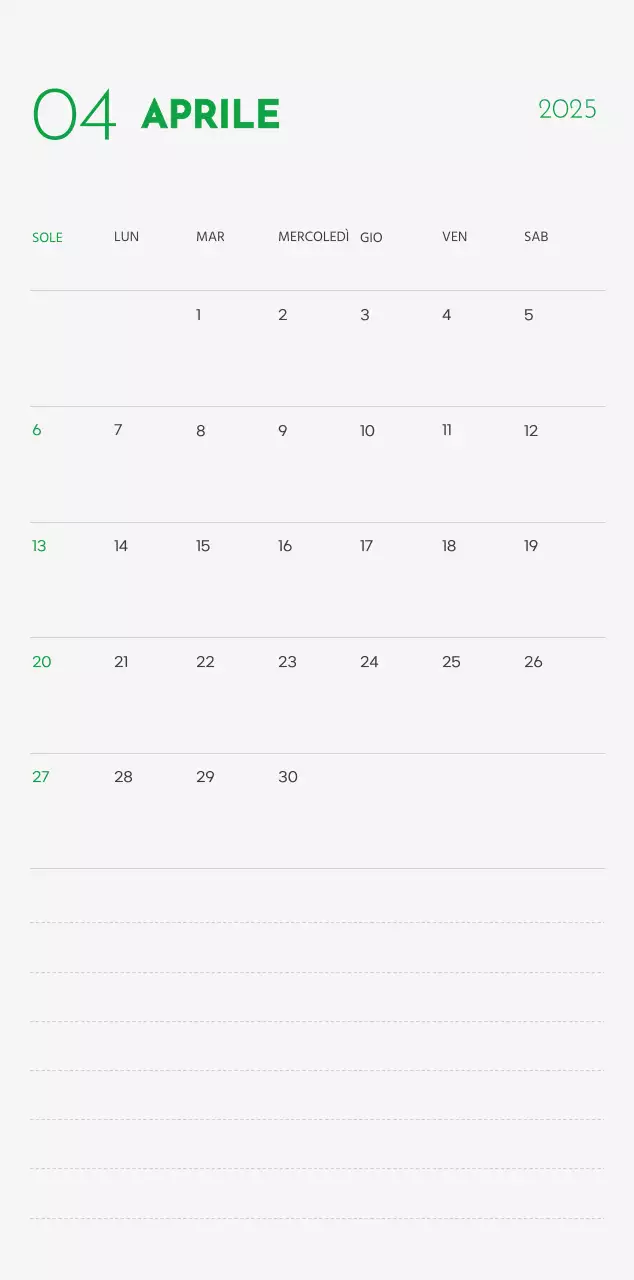 Un calendario con la foto di un cucciolo e un simpatico messaggio in colore verde.