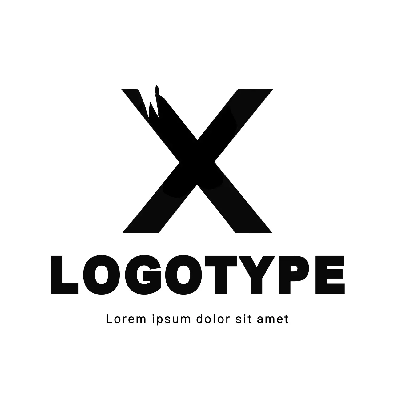 Black Minimal Design Logo